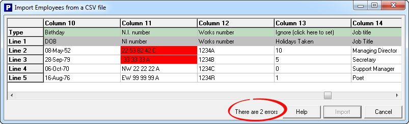 Holdem manager import errors
